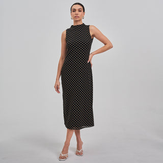NYC Girl Polka dot mesh dress
