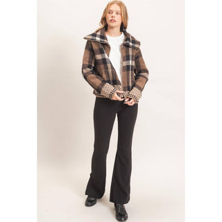 Lauren Plaid Zip-Up Sweater