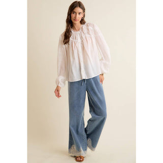 Lacey Thoughts Wide Denim Pant