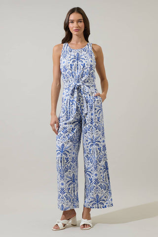 Romina Tropical Jora Sleeveless Jumpsuit
