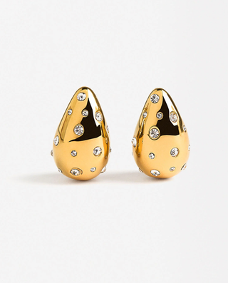 Icon Tear Drop-Stainless Steel and CZ