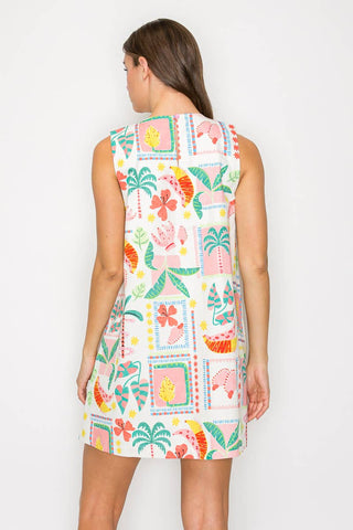 Tropical Vibes Mini Shift Dress