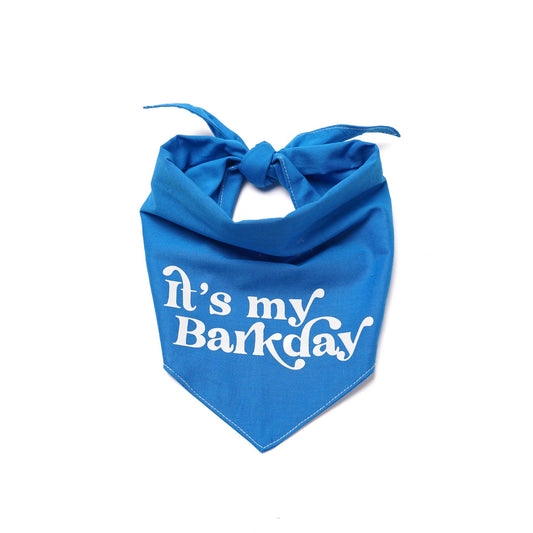 Barkday Blue Birthday Dog Bandana