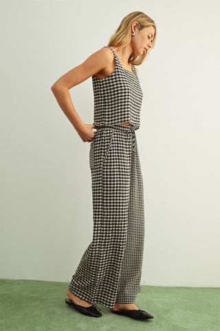 Noir Gingham Set - Pants