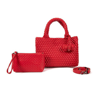 Daya Mini Woven Tote Bag w/ Bag Charm