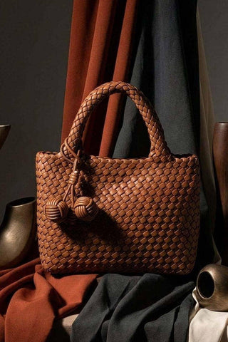 Daya Mini Woven Tote Bag w/ Bag Charm