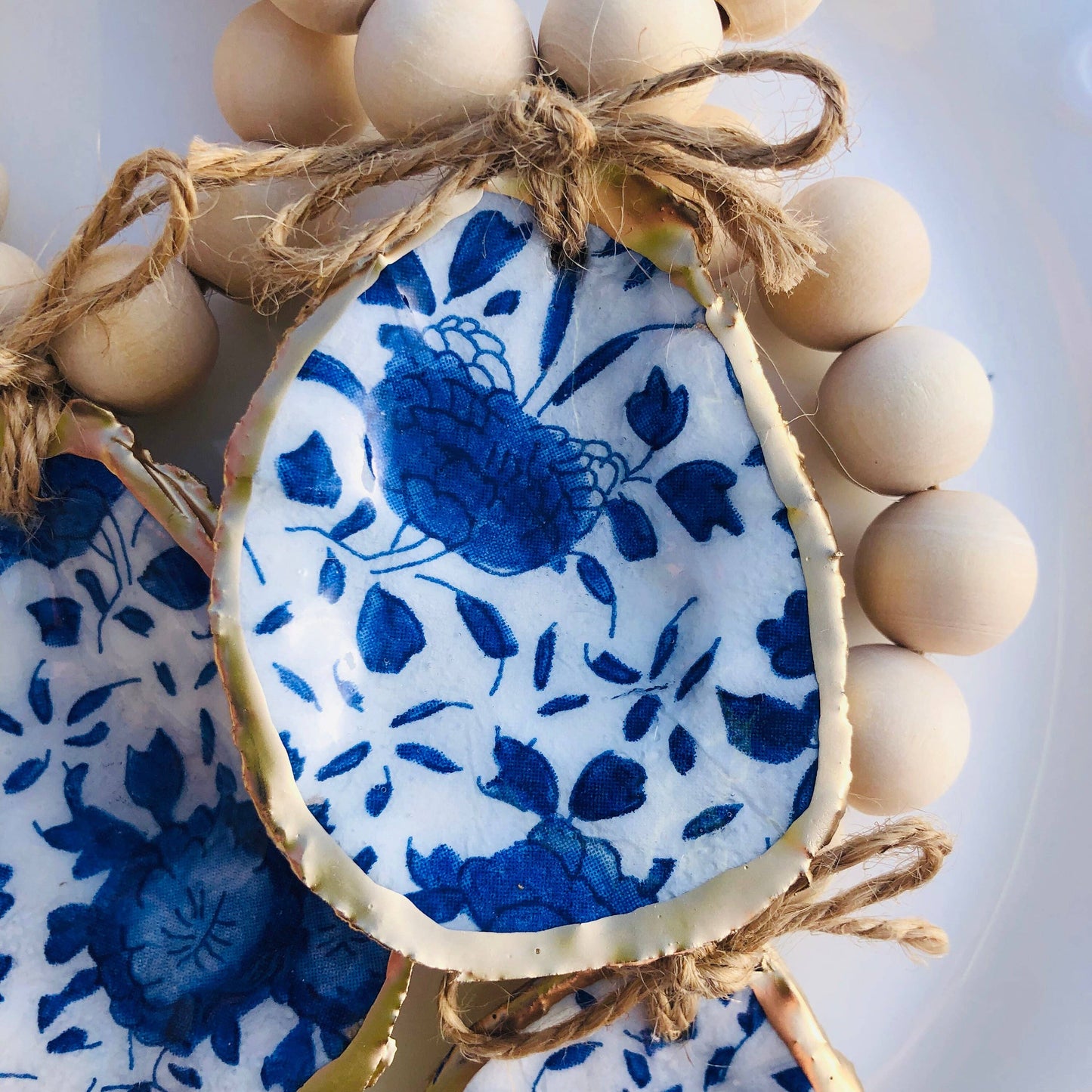 Oyster Shell Napkin Rings | Blue And White Porcelain