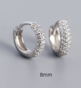 Pavé Huggie Hoop earrings