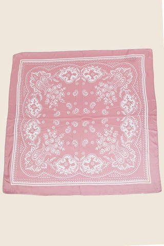 Light Paisley Design Square Bandana Scarf
