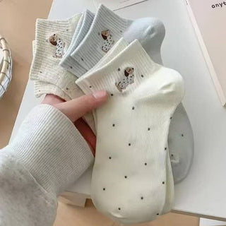 DOG POLKA DOT ANKLE SOCKS