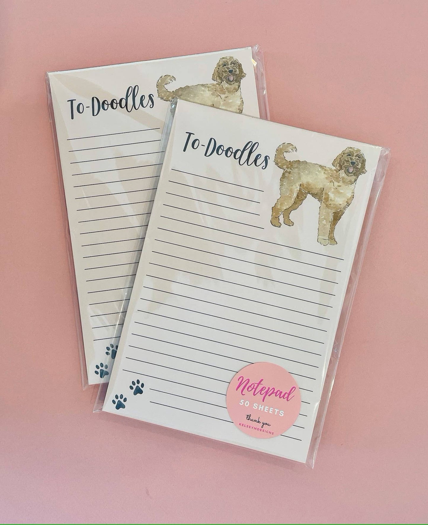 Golden Doodle Dog Notepad - Watercolor Notepad