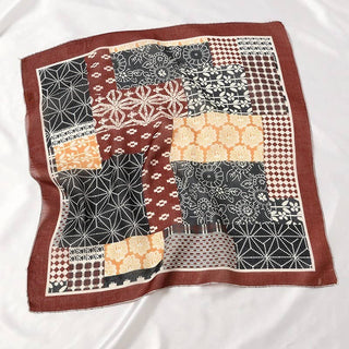 LARGE MIX PATCH FLORAL PRINT BANDANA SCARF | 40SC698