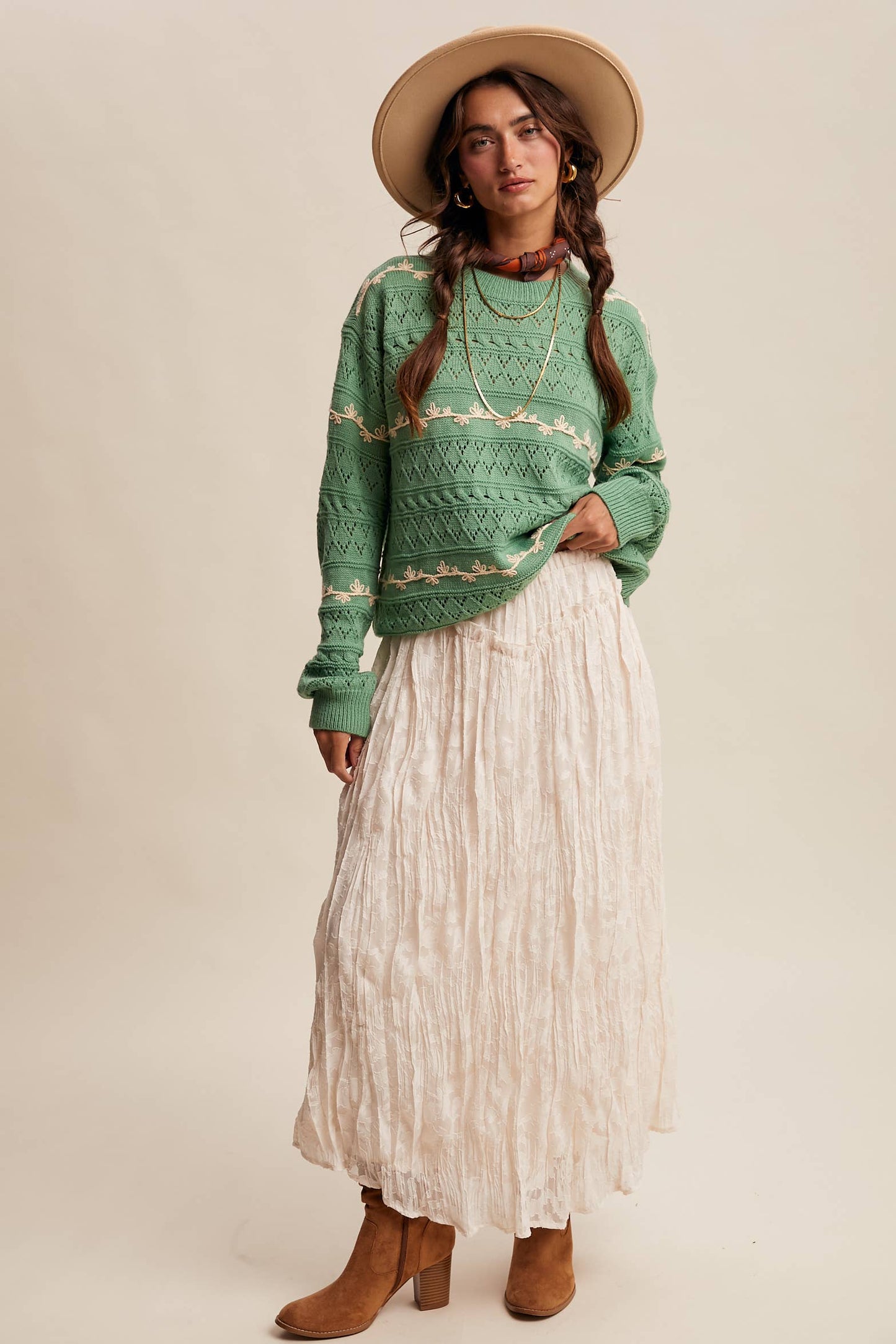 Rosalind Pointelle Sweater