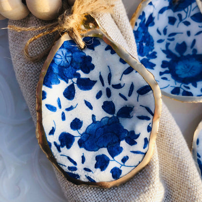 Oyster Shell Napkin Rings | Blue And White Porcelain