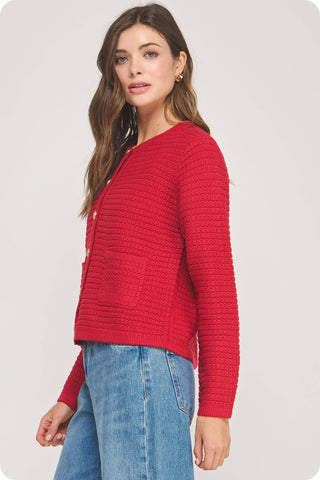 The Diana Textured Knit Cardigan