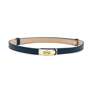 Gold Latch Leather Belt