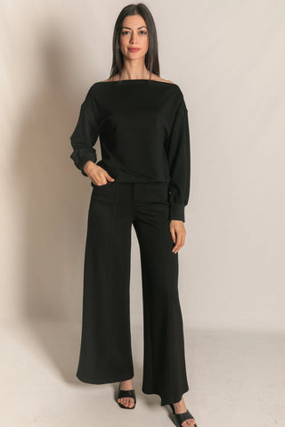 Creme Lounge Eva Boatneck Top