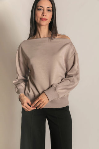 Creme Lounge Eva Boatneck Top