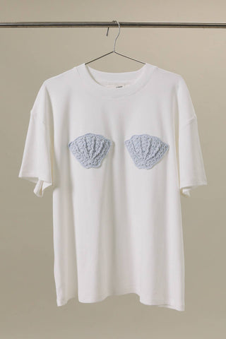 Shell Crochet Patch T-Shirt