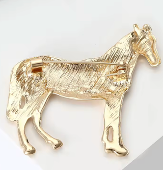 Pony Brooch Horse Pin - Horse Pin 14K Gold and Silver