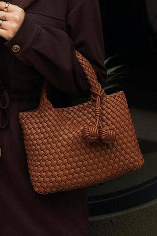 Daya Mini Woven Tote Bag w/ Bag Charm