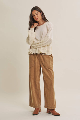 MINERAL-WASHED PANTS