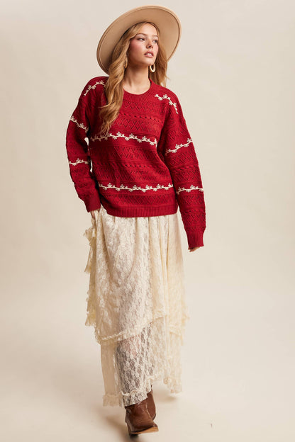 Rosalind Pointelle Sweater