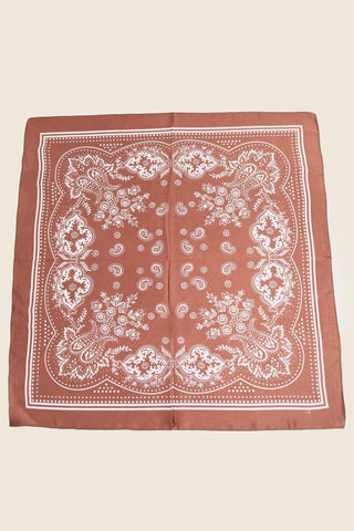 Light Paisley Design Square Bandana Scarf