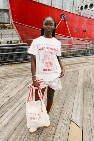 Tote-Ally Bow Strap Tote Bag