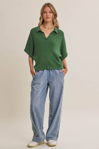 SLUB RIB DOLMAN SWEATER