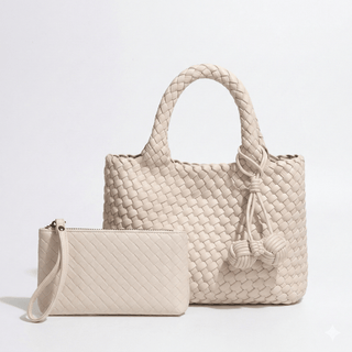 Daya Mini Woven Tote Bag w/ Bag Charm