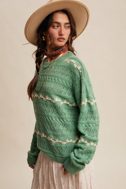 Rosalind Pointelle Sweater