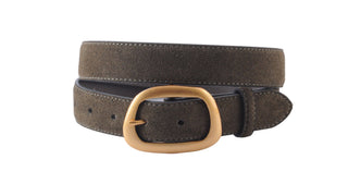 Suede Belt with Organic Shape Buckle | Everyday accessory
