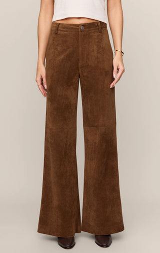 Cecile Mid Rise Saddle Suede Pant