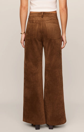 Cecile Mid Rise Saddle Suede Pant