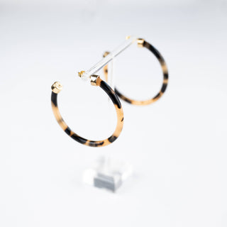 Tortoise Shell Hoop Earrings