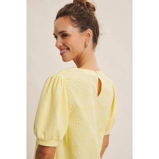 Joyful Terry Eyelet Blouse