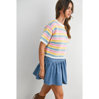 Spring Pastels Striped Knit