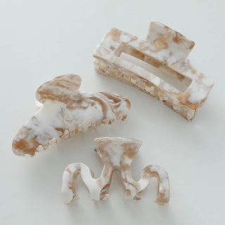 Calacatta Gold Large | Assorted Large Claw Clips