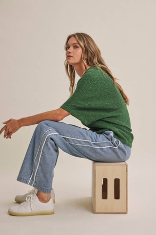 SLUB RIB DOLMAN SWEATER