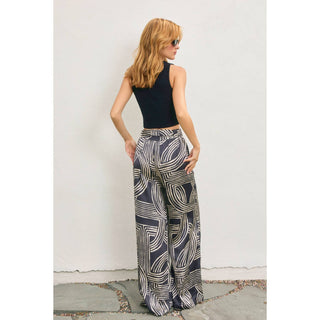 Monochrome Motion Looped Belt Pants