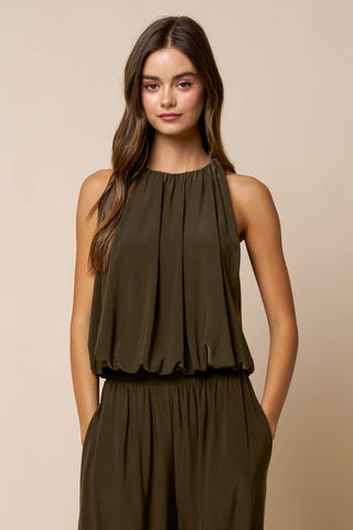 Bubble Hem Sleeveless Top