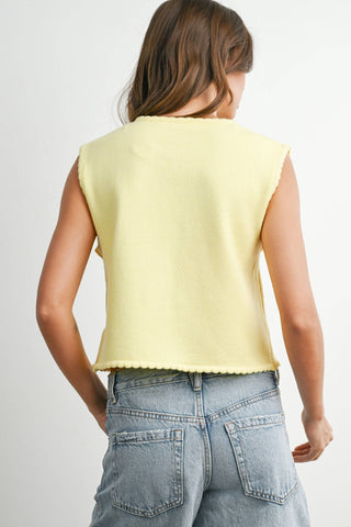 Scalloped-Hem Vest