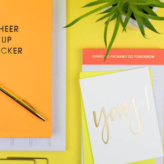 Things I'll Probably Do Tomorrow - Lined Notepad - Perforated Sheets - Neon Orange