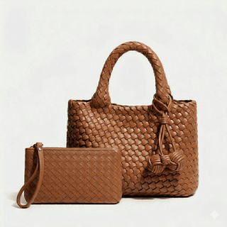 Daya Mini Woven Tote Bag w/ Bag Charm