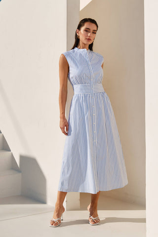 Pricilla Striped Button Down Dress