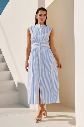 Pricilla Striped Button Down Dress