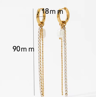 Tia Hoop Chandelier Earring PVD Waterproof Earrings 