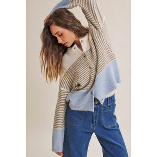MORNING CHAI COLORBLOCK CARDIGAN