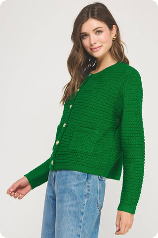 The Diana Textured Knit Cardigan